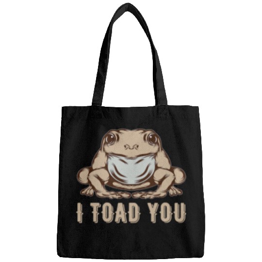 Frog Pet I Toad You Cottagecore Frog Toad in Farmcore Aesthetic Bags