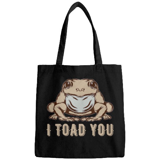 Frog Pet I Toad You Cottagecore Frog Toad in Farmcore Aesthetic Bags