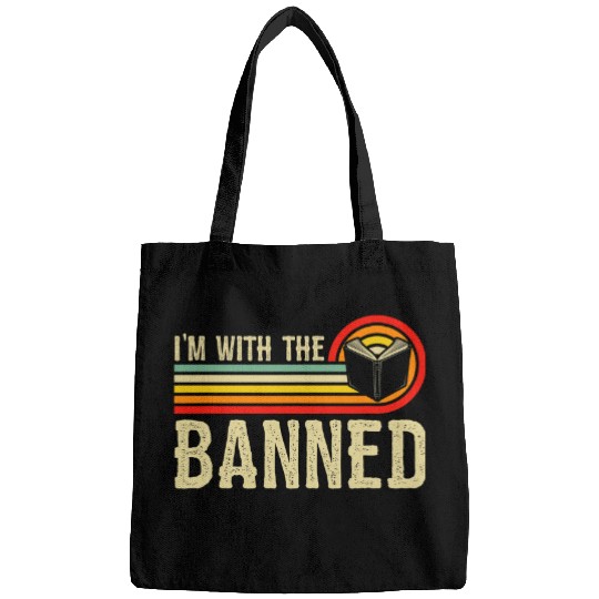 Book Fun Im With The Banned Books Tee I Read Banned Books Lovers 5 Bags