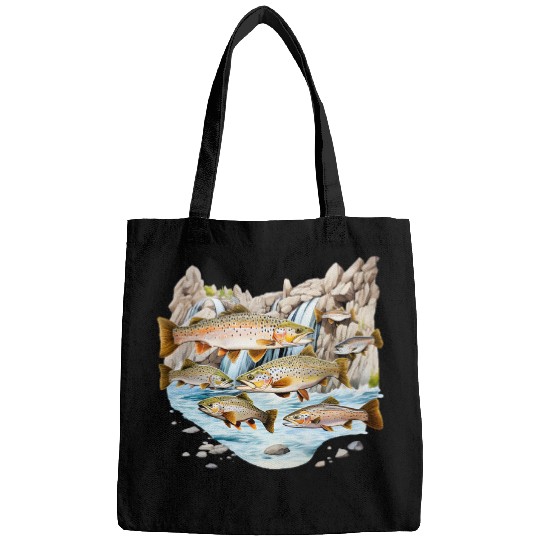 Fishing Fun trout rainbow brook fisherman freshwater angler fish 8 Bags