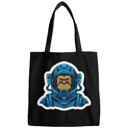 Astronaut Job Funny Astromonkey Spaceman Ape Monkey Astronaut Bags