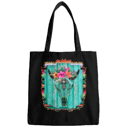 Horse Pet western boho serape cow bull skull rodeo horse girl cowgirl Bags