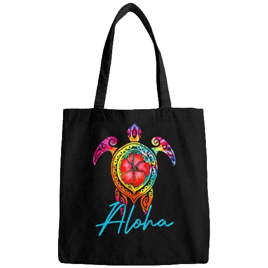 Turtle Pet Hawaiian Tie Dye Sea Turtle Aloha For Family Vacation Bags