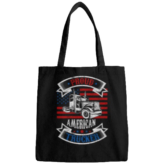 Truck Fun 18 Wheeler Freighter Proud American Truck Driver Bags