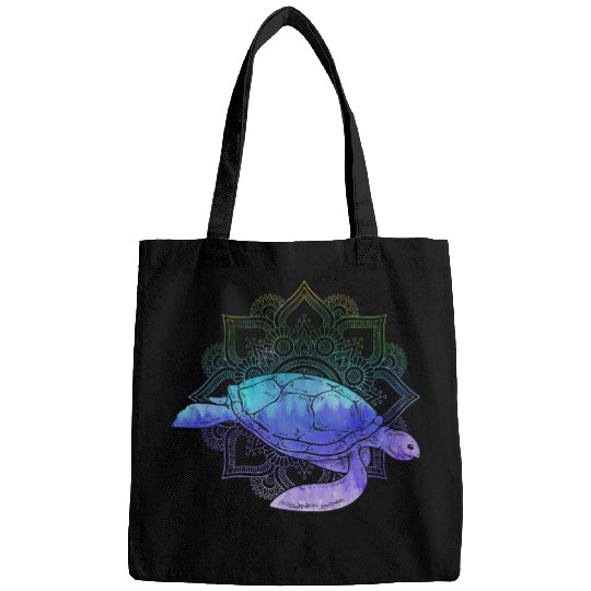 Turtle Pet Polynesian Tattoo Sea Animal Ocean Mandala Tribal Bags