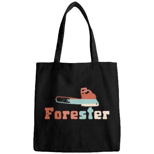 Retro Forester Chainsaw Forest Logging Forestry Bags