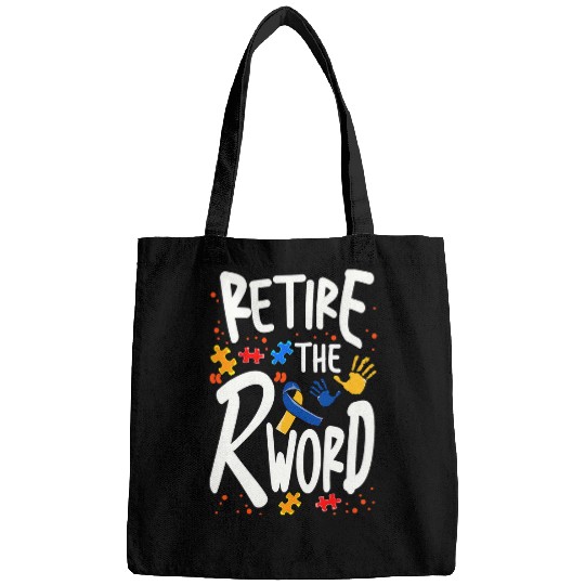 Autism Puzzle End the R Word Disability Advocacy Autism Down Syndromes SPED Bags