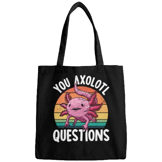 Axolotls Pet You Axalotl Questions Mexican Salamander Axalotl Kawaii Fish Bags