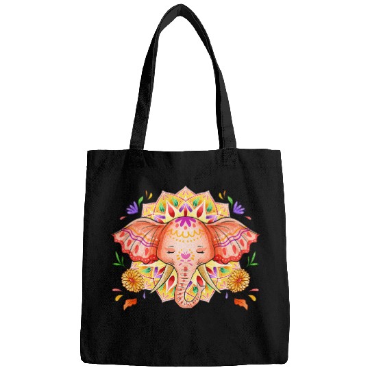 Elephant Mammal Diwali Elephant Illustration Deepavali Hindu Festival Bags