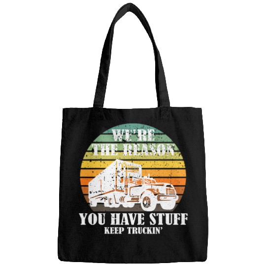 Truck Fun Joke Saying Trucker Big Rig Semi Trailer 1 Bags