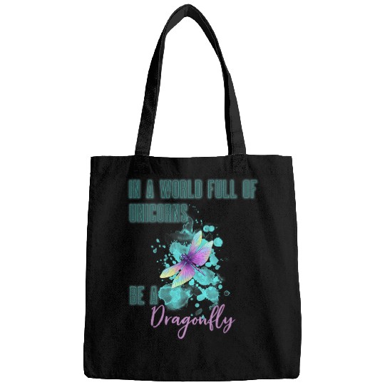 Unicorn Pet In A World Full Of Unicorns Be A Watercolor Dragonfly Gifts Bags