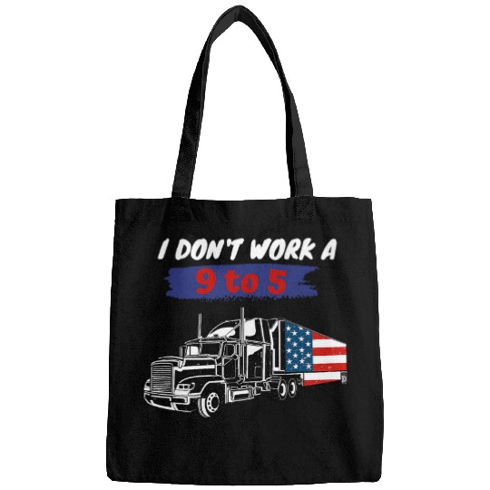Truck Fun American Flag Semi Truck Driver 18 Wheeler Trucker Bags