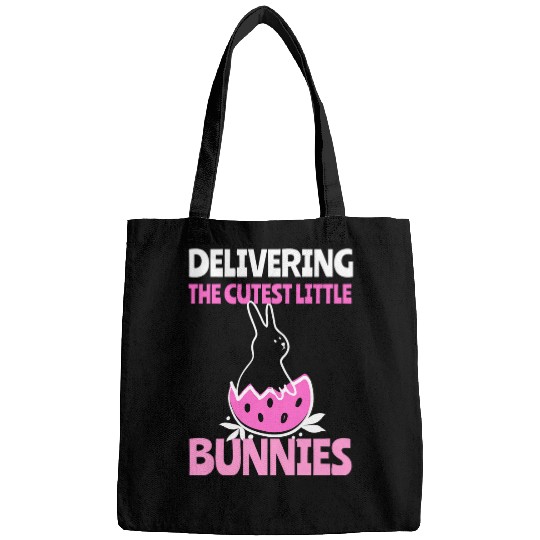 nurses Job Easter Pregnancy Delivering Cutest Bunnies nurses Labor Day 2 Bags