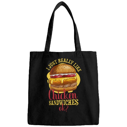 Chicken Pet Sandwich Funny I Love Chicken Burgers Bags