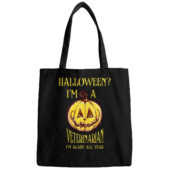 Veterinarian Job Im Scary All Year Vet Tech Halloween 2 Bags