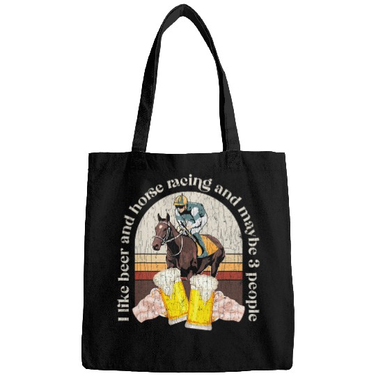 Horse Pet Beer I Love Beer And Horse Racing Funny Barrel Racer Graphic Bags