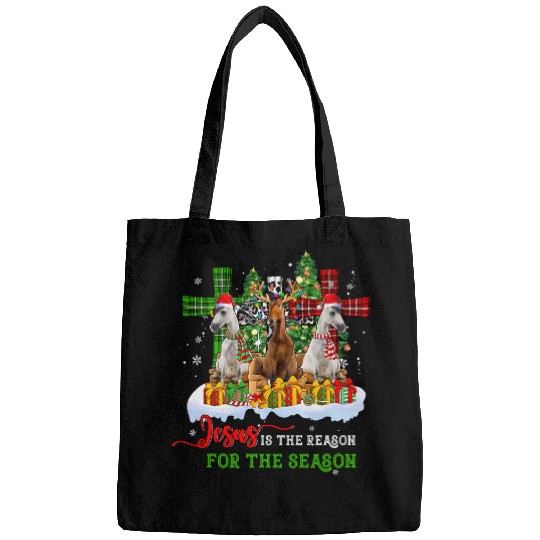 Horse Pet Lover Jesus Is The Reason For The Season Christmas Bags