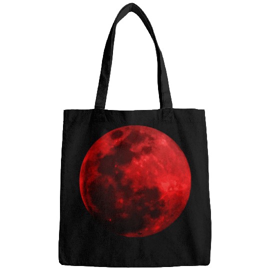 Astronaut Job Blood Moon Realistic Red Bloody Luna Outer Space Bags