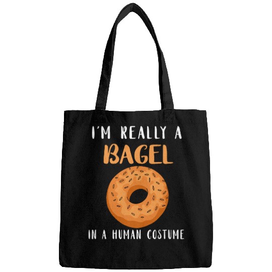 Bagels Human Costume Baker Baking Bagel Lover Bagel Bags