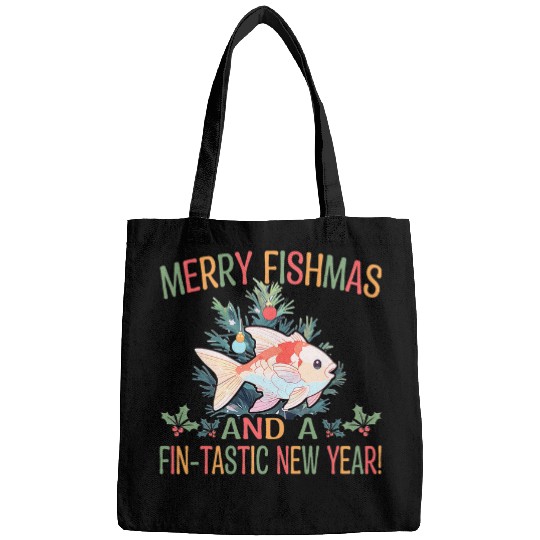 Fishing Fun Merry FIshmas A FinTastic New Year 1 Bags
