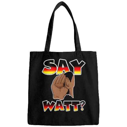 Funny Black Electrician Black and Proud Say Watt Design Bags