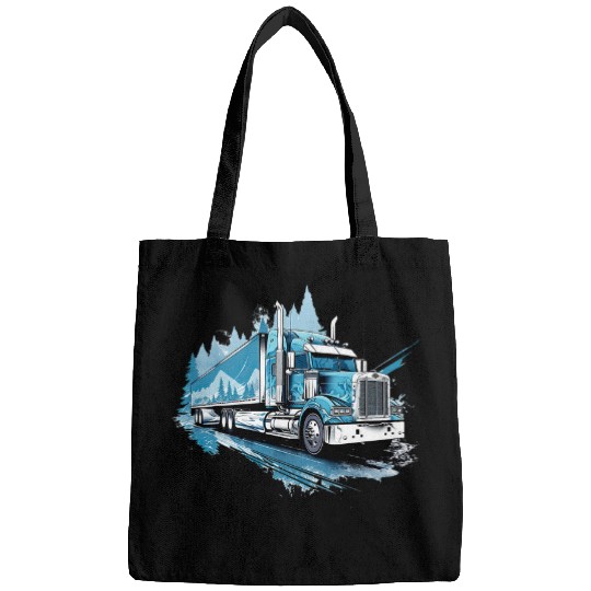 Truck Fun American Flag Big Rig SemiTrailer Truck Driver 13 Bags