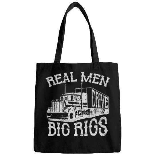 Truck Fun Real Men Drive Big Rigs 18 Wheeler Truck Driver Bags