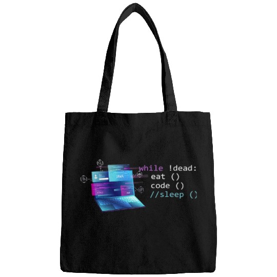 Python Pet Computer Science Python Programmer Eat Code Sleep Repeat Tee Bags
