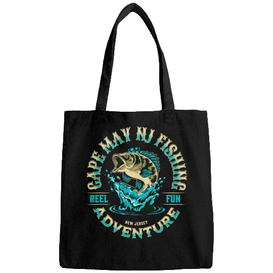 Fishing Fun Cape May NJ Fishing Reel Fun New Jersey Adventure Funny Fish Bags