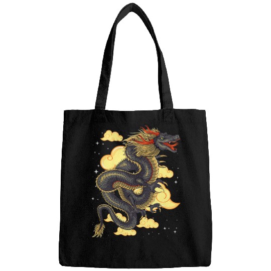 Dragon Pet Chinese Dragon Japanese Art Tokyo Dragon Asia Tattoo Style 000037 Bags