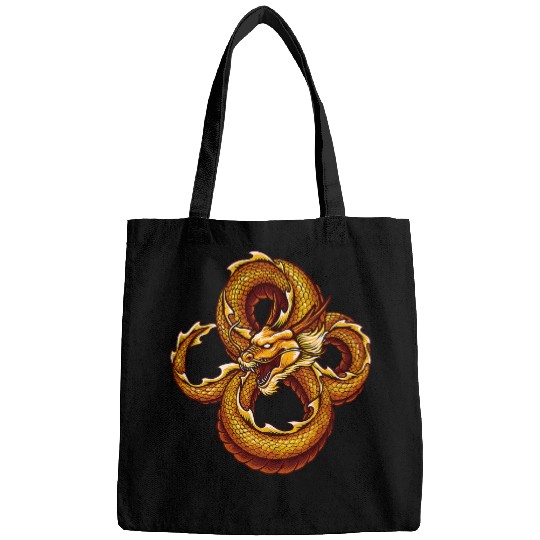 Dragon Pet Chinese Dragon Japanese Art Tokyo Dragon Asia Tattoo Style 0033 Bags