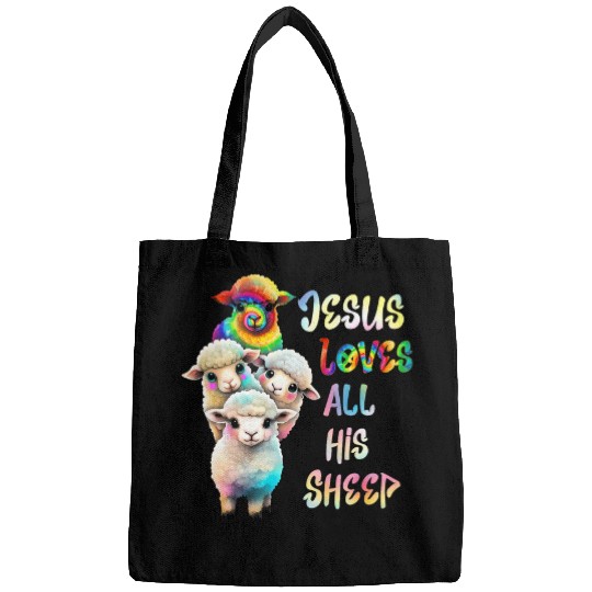 Sheep Pet Lgbt Jesus Loves All His Sheep Christianity Gay Pride Month 0 Bags