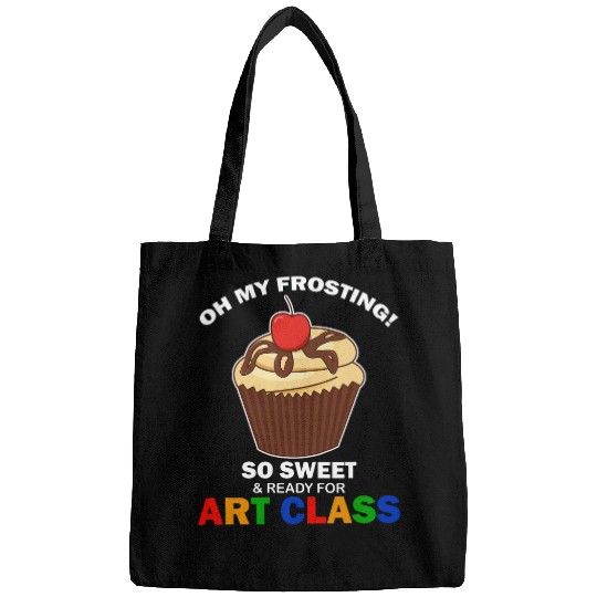 Art Class Back to School Cupcake Funny Cute Girls Artist Bags
