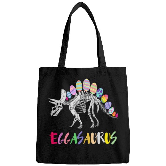 eggasaurus stegosaurus egg dinosaur happy easter day 1 Bags