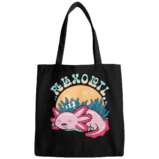 Axolotls Pet Funny Cute Axolotls Salamander RelAxolotls Cute Lazy Aqua Pet Bags
