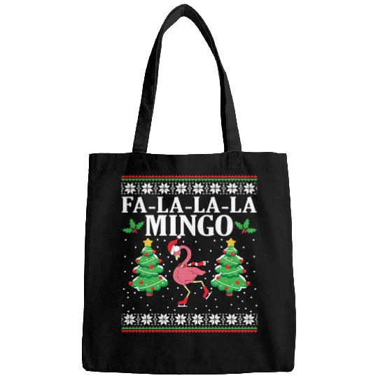 Flamingo Pet Fa La La La Mingo Ugly Christmas bird Bags