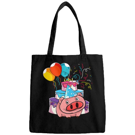 Pig Pet Birthday Party Animal Lover Farmer Farm Animal Cute Bags