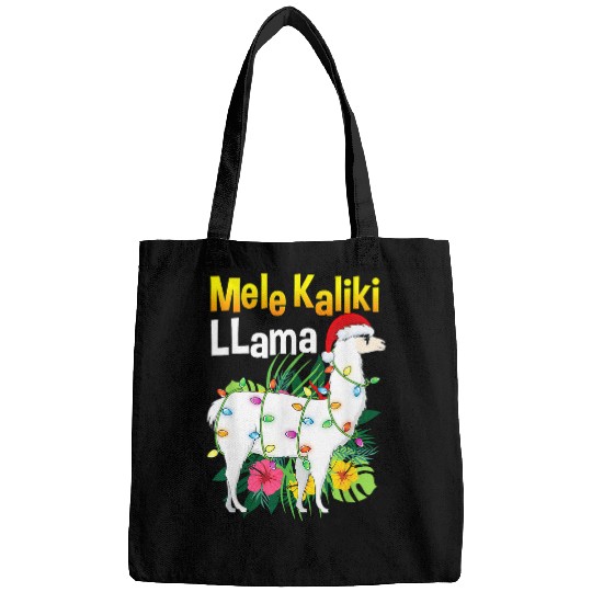Llama Pet Mele Kalikimaka Christmas Hawaiian Llama xmass Lights Bags