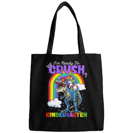 Unicorn Pet Rainbow Dinosaur I am Ready To Crush Kindergarten Bags