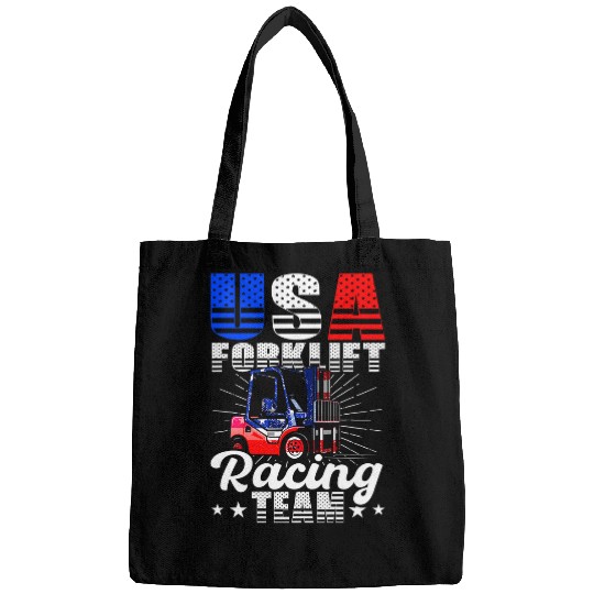Forklift Fun USA Forklift Operator Racing Team Warehouse Worker Bags