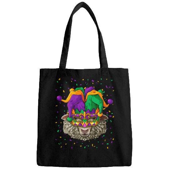 Sheep Pet Mardi Gras Animal Face Farmer carnivals Jester Festival Bags