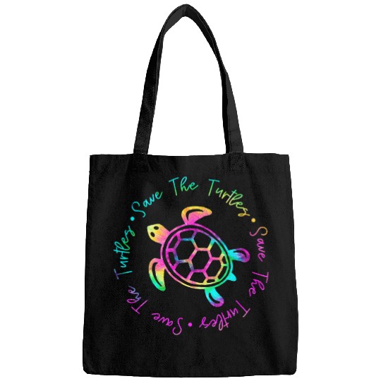 Turtle Pet Save The Turtles Tie Dye Sea Turtle Save Earth Ocean Planet Bags