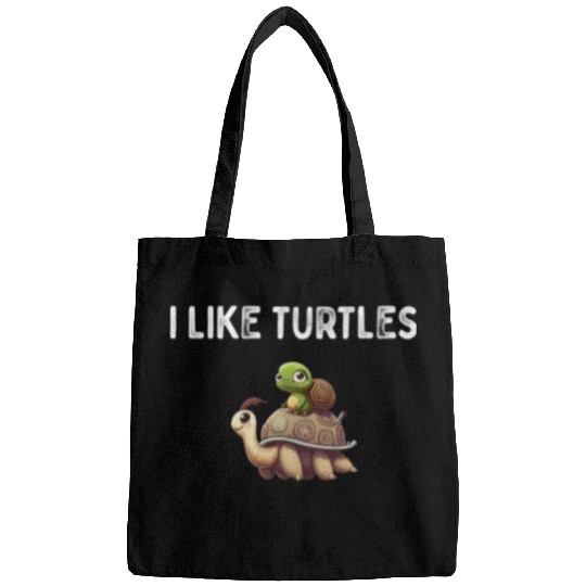 Turtle Pet I Like Turtles Cute Funny Snail Riding Bags