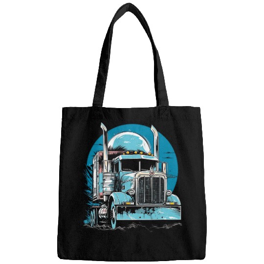 Truck Fun American Flag Big Rig SemiTrailer Truck Driver 15 Bags