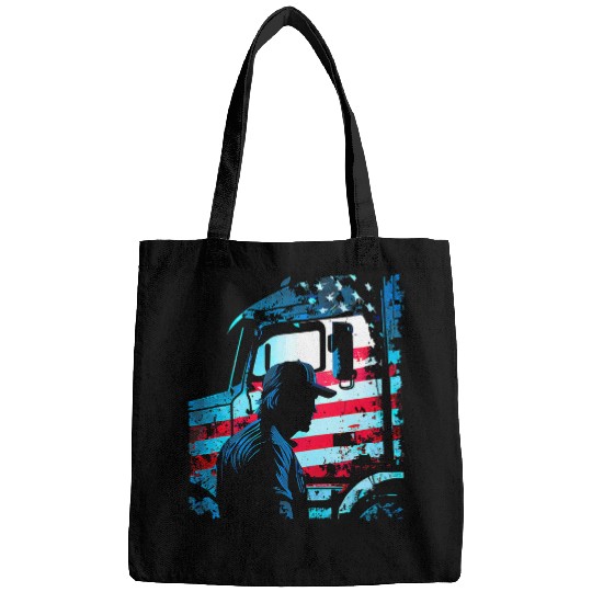 Truck Fun American Big Rigs Diesel Truck Driver 2 Bags