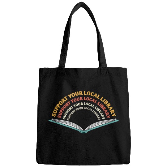 Book Fun Support your Local Library Bookworm Reading Bags
