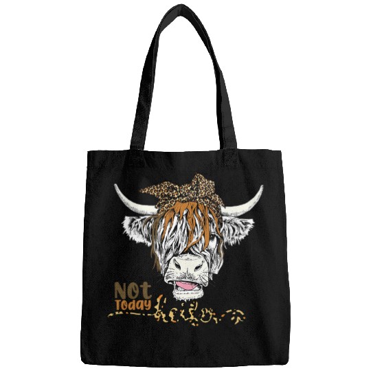 Cow Pet Leopard Highland Cow Not Today Heifer Western Farm Animals 34 Bags