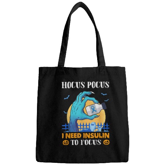 diabetess Ribbon Hocus Pocus I Need insulins To Focus Halloween diabetess Funny 297 Bags