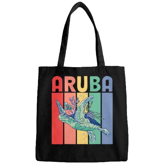 Turtle Pet Retro Aruba Caribe Family Vacation Bags