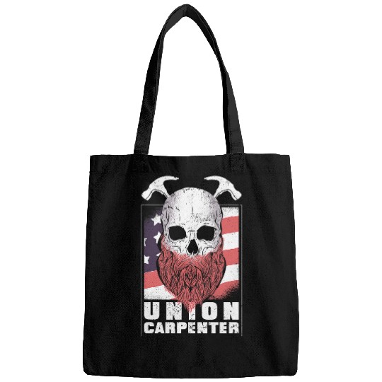 Woodworker Job Union Carpenter Proud Union Worker Bearded Bags